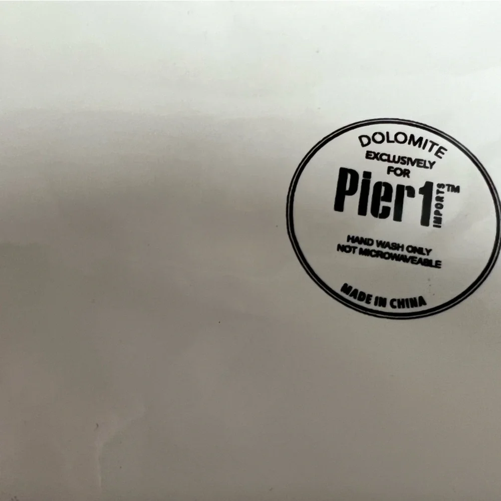 Dolomite Rectangular Platter with Black Logo